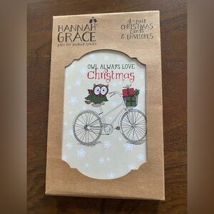 Hannah Grace 4 pack Christmas Cards and Envelopes New in box